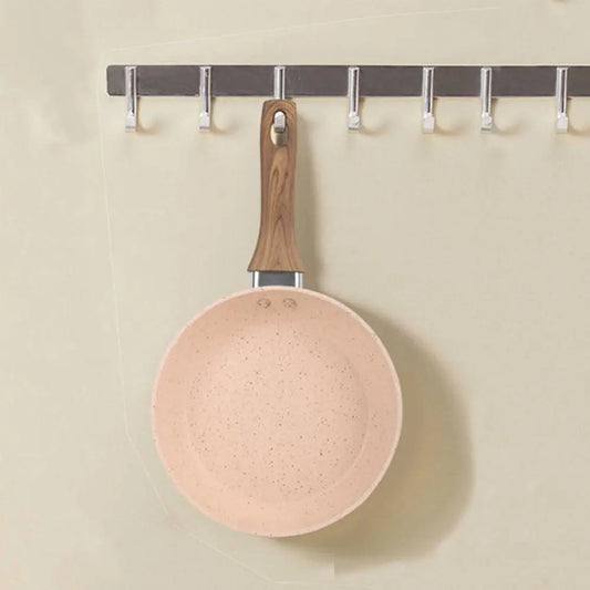 Poêle rose avec manche en bois – Disponible en 12 cm et 16 cm