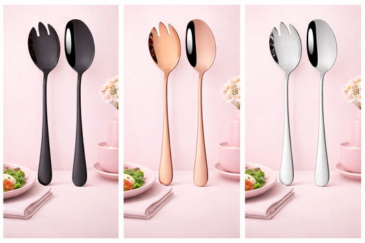 Ensembles de cuillères en acier inoxydable - Rose gold , Doré , Argent ou Noir ,- Set élégant pour table et cuisine